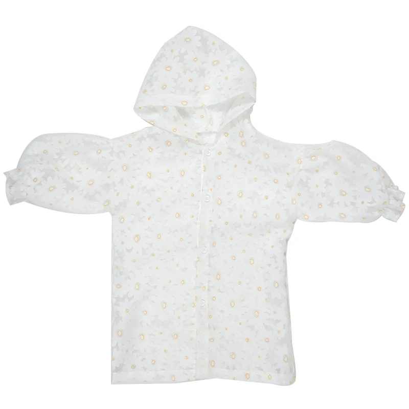 

New Girls Summer Outerwear Sunscreen 0-7 Years Old Children's Clothing Floral Long Sleeve Baby Kids Casual Clothes for Girl