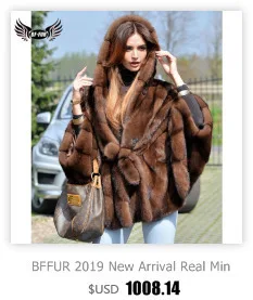 BFFUR Новое поступление Женская куртка зимнее кожаное пальто верхняя одежда из натурального меха норки женская уличная однотонная Готическая шуба из натурального меха