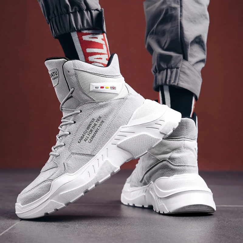 Мужские повседневные ботильоны на осень и зиму удобная модная мужская обувь с