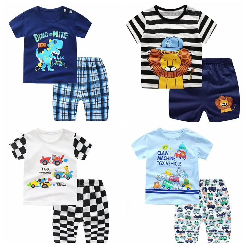 Футболка с коротким рукавом и штаны для мальчиков девочек | Детская одежда обувь