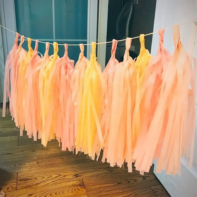 10 шт./компл. бумажные гирлянды с кисточками|Украшения своими руками для