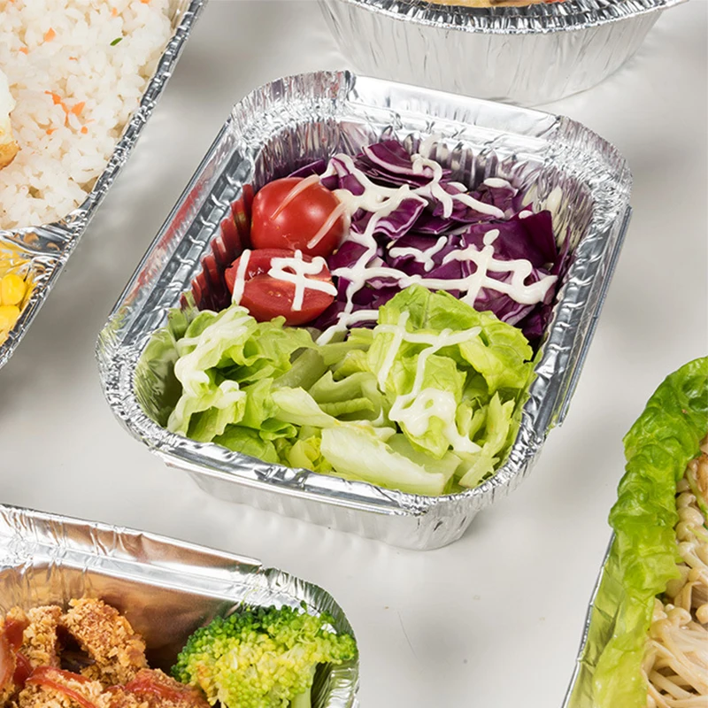 10 шт. одноразовые контейнеры из алюминиевой фольги для пищевых продуктов с