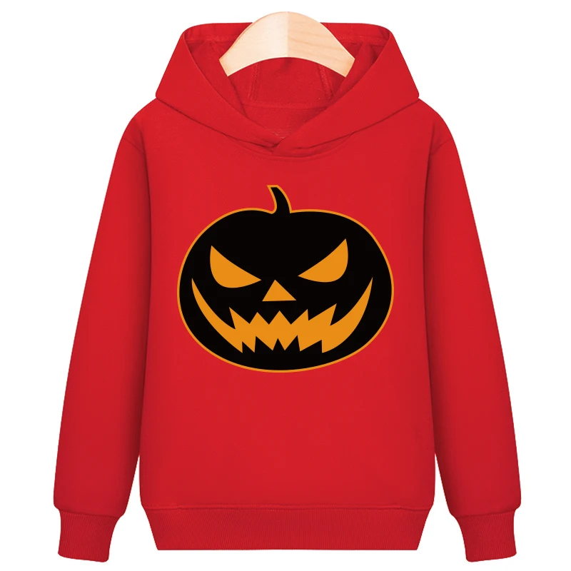 

Halloween Gifts Hoodies Print Pumpkin Girls Boys Autumn Outerwear Kids Children Clothes Hooded Sweatshirt Clothing Tops Hood