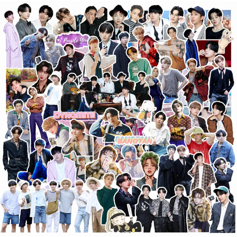 Pegatinas de Kpop Jimin Suga V Jin RM Jhope Jungkook, conjunto de 101 unidades/lote de pegatinas de Dynamic, juguete para regalo-0