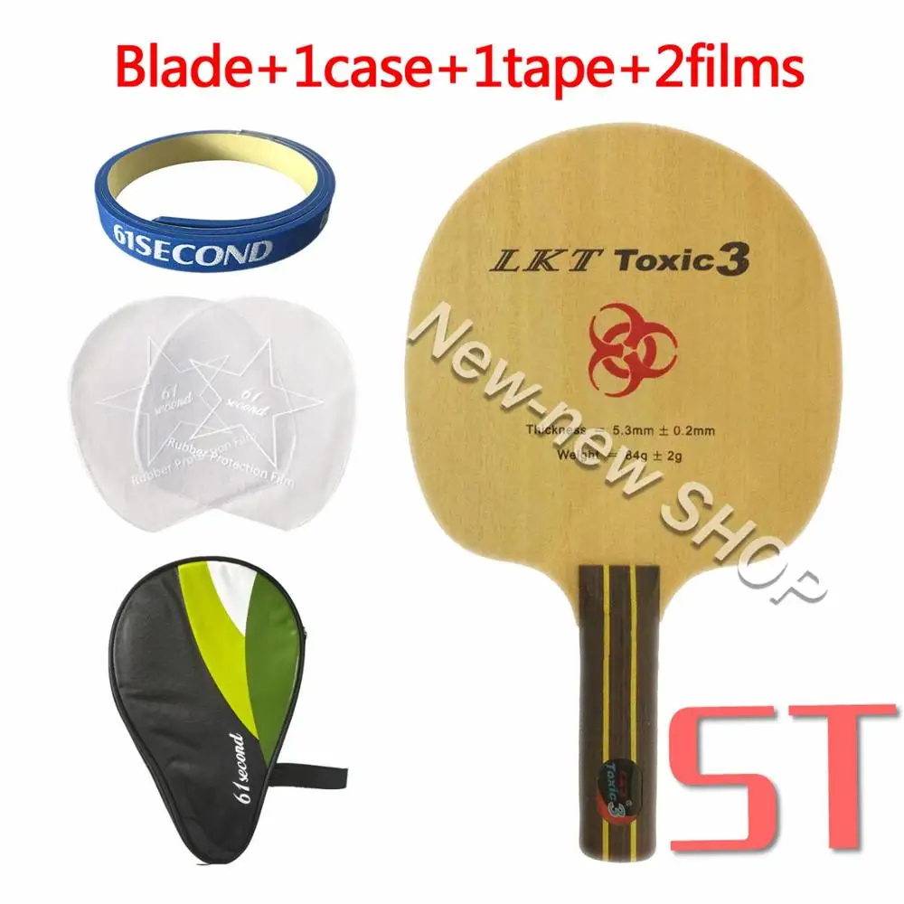 ST with H 1case LKT Chop Тип Toxic3 настольный теннис ракетки лезвие пинг понг весло прямая ручка - Цвет: ST with H 1case