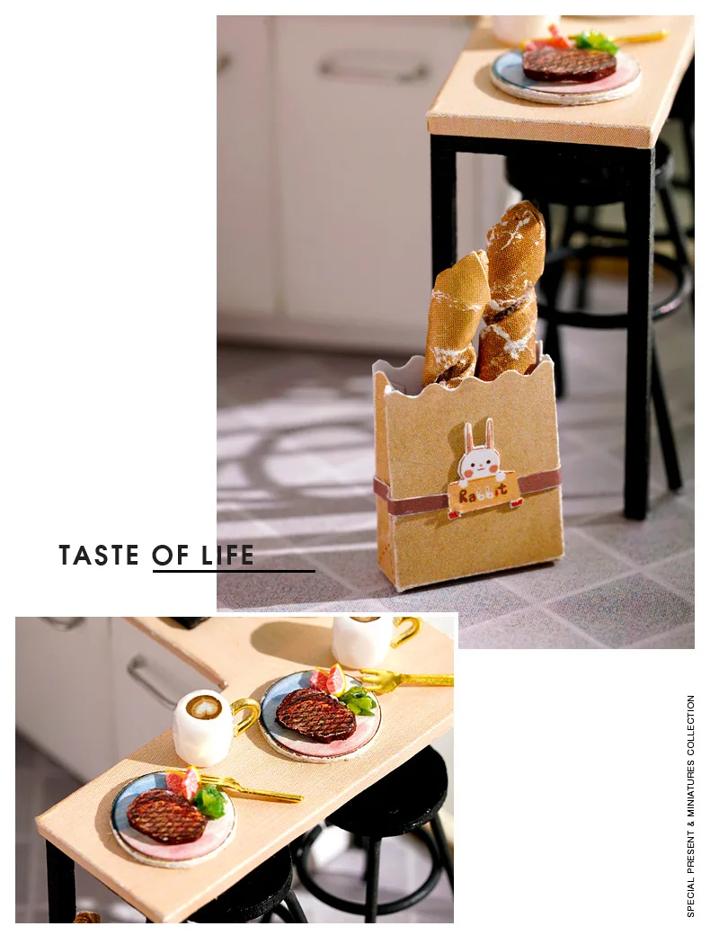 DIY миниатюрная мебель для кукольного дома деревянные Miniaturas Кукольный дом коробка театральные игрушки для детей подарки на день рождения мир творчества