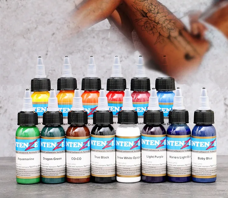 

2021 Tattoo ink set tattoo airbrush ink 14 color pigment set for body painting tattoo color pigment tattoo supply