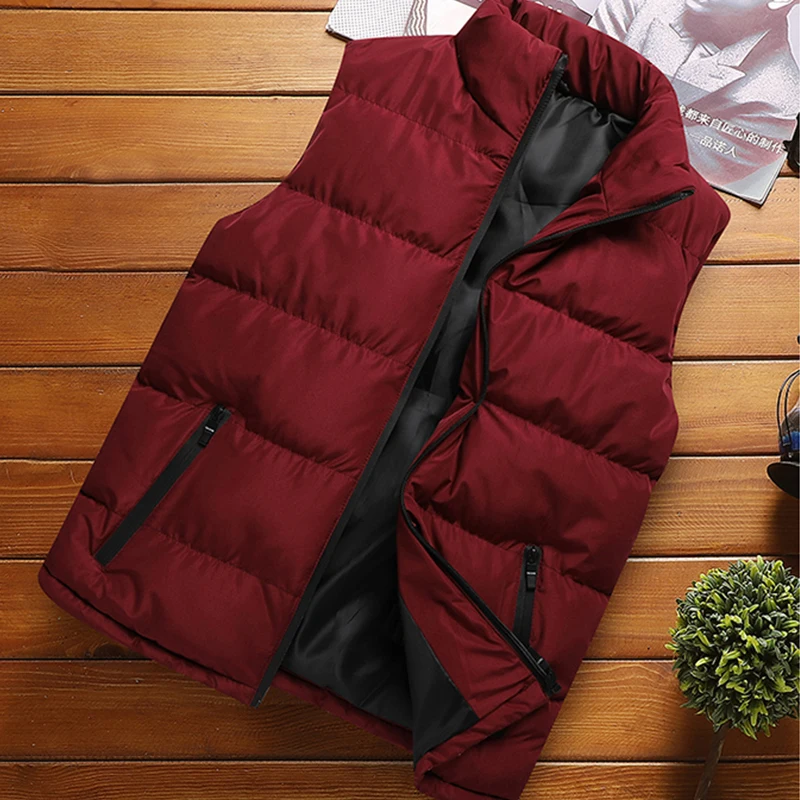 

NANCY TINO Men's Spring Thermal Vest Outdoor Jacket for Hiking Hunting Running Cycling Winter Autumn Vest Stand Collar Zipper