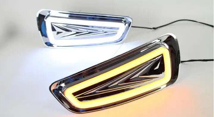 Желтый указатель поворота 12 В светодиодный DRL дневный ходовой светильник