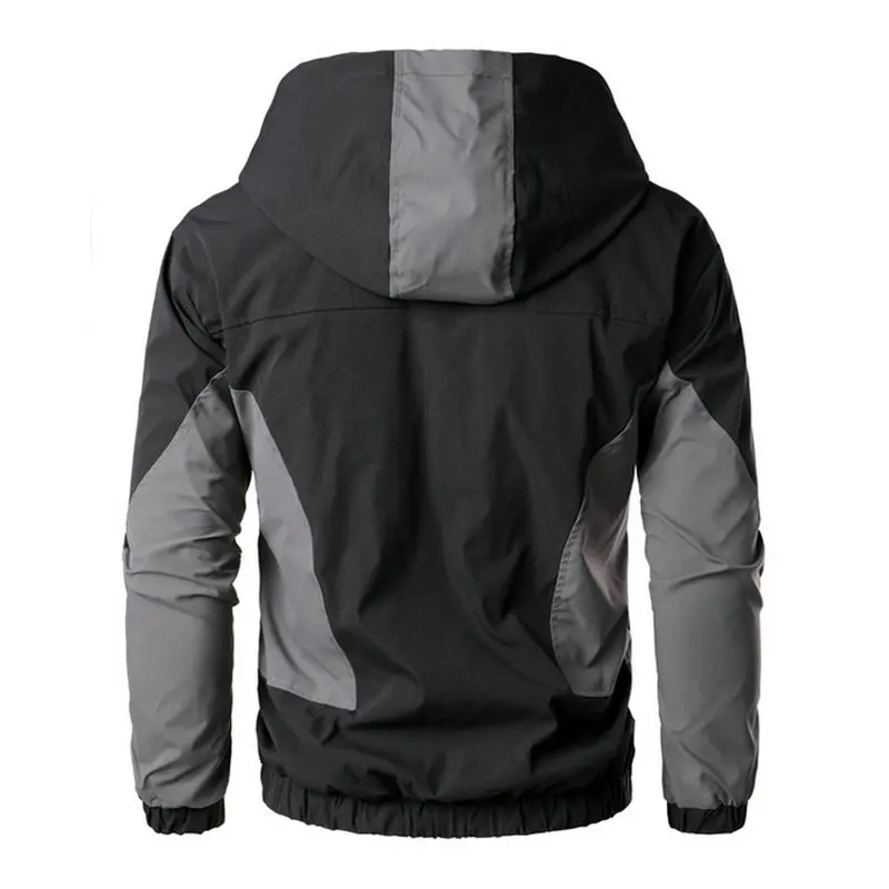 

2021 Men Hooded Windbreaker Jacket Male Autumn Winter Baseball Jacket Men Zipper Streetwear Bomber Jacket Hip Hop Vintage Coats