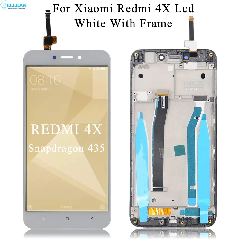 Catteny для Xiaomi Redmi 4X ЖК-дисплей с кодирующий преобразователь сенсорного экрана в сборе 4X ЖК-дисплей с рамкой+ Инструменты - Цвет: White With Frame