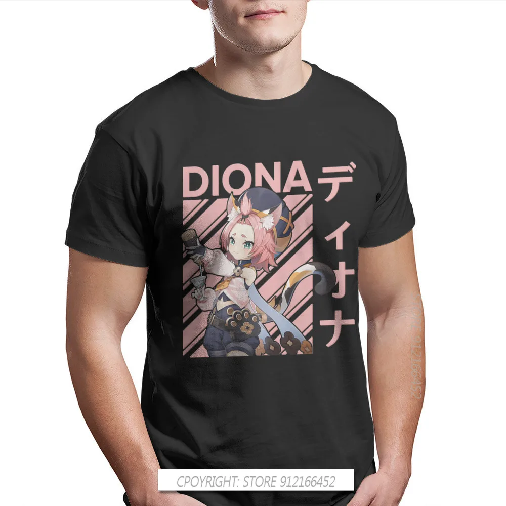

Genshin Impact Action Role-Playing Game DIONA Men Clothing Anime T Shirt Cool Tshirt