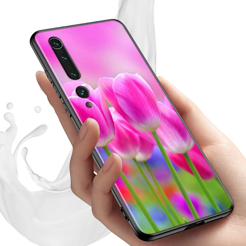 Силиконовый чехол с пружинными тюльпанами и цветами для Xiaomi Mi 10 9T CC9 Pro Note 9 8 6 A3 A2 A1