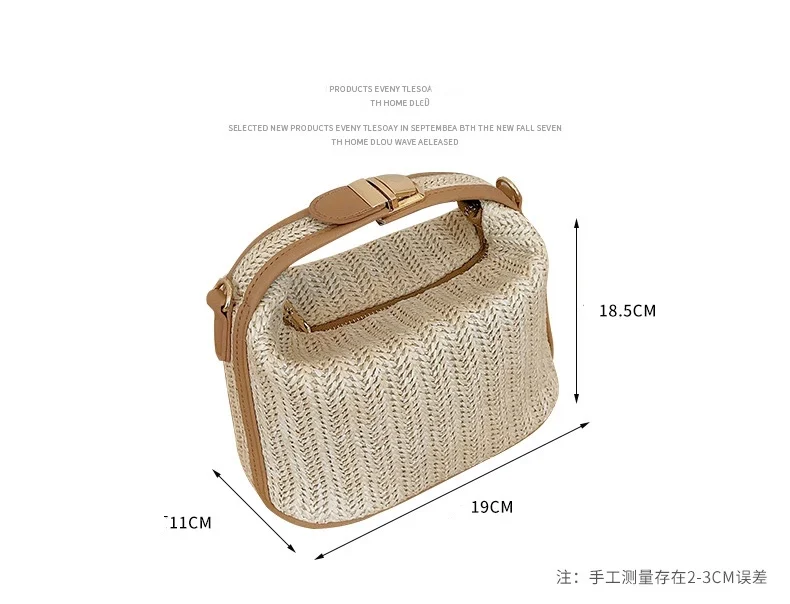 

Straw Bag Women's Spot 2021 Popular Fashion Hand Bag Leisure Vacation One Shoulder Slanting Beach Bag Hand Bags