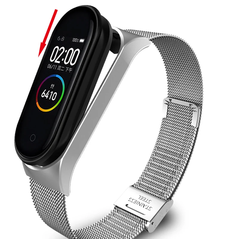 Новый металлический ремешок для Xiaomi Mi band 3 умный браслет из нержавеющей стали Smart |