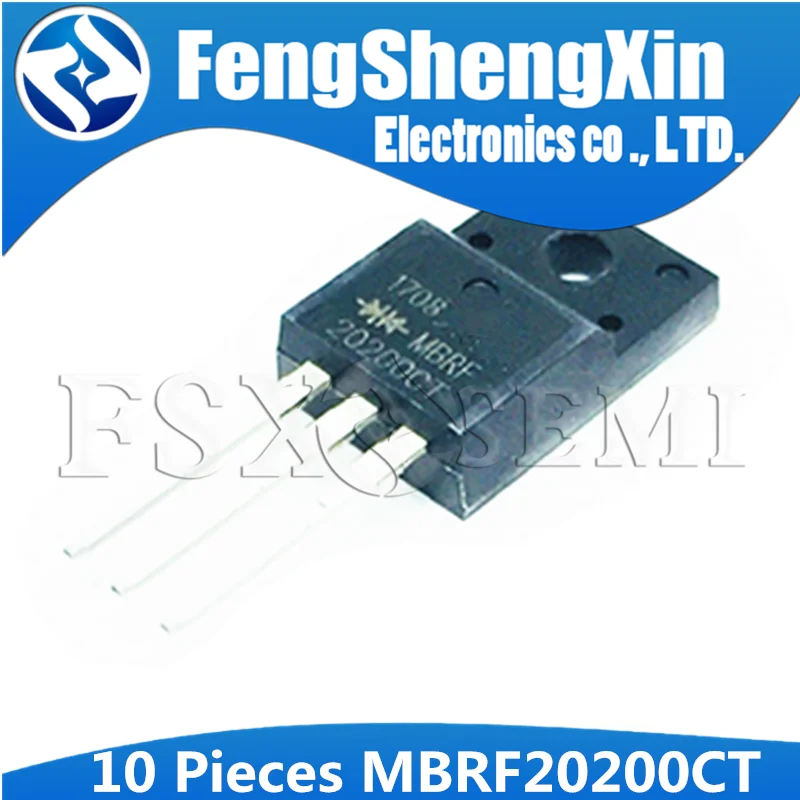10 шт./лот MBRF20200CTG MBRF20200CT MBRF20200 20200CTG B20200G 20A/200V TO 220F диод Шоттки|lot lot|lot 10pcsdiode 20a |
