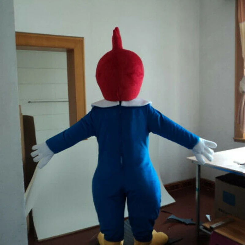 Синий костюм с дятлами рост талисмана птицы Косплэй вечерние Фурсьют наряд на