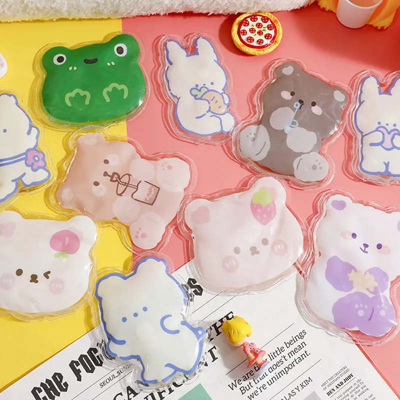 Зимний многоразовый гелевый мини-подогреватель для рук милый мультяшный