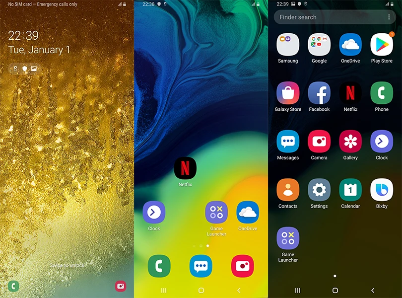 Samsung Galaxy A80 Mobile phone 6.7” Snapdragon 730G Octa Core Rotating Camera 48MP 8GB 128GB 3700mAh NFC Android 4G Smartphone