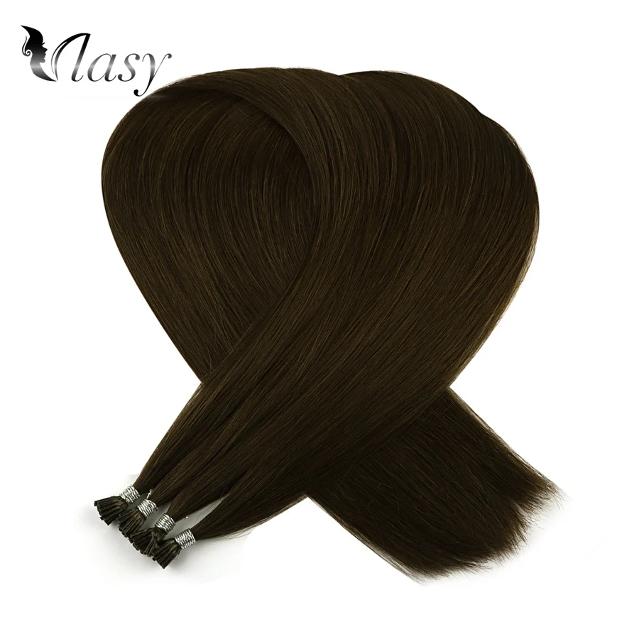 Vlasy 1 г/локон I Tip Наращивание волос Remy Fusion Stick волосы прямые двойные с кератином