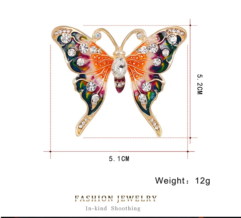 

Elegant Butterfly Animal Pearl Brooch Women Jewelry Colorful Insect Pins Vintage Fashion Gifts Wholesale