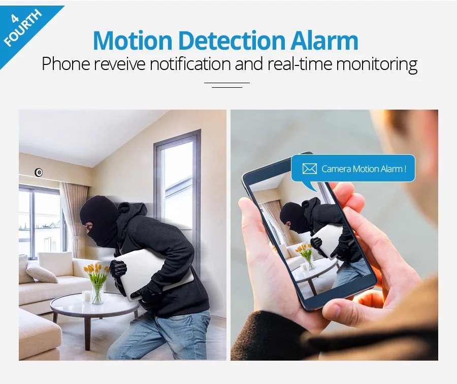 KERUI домашняя ip-камера безопасности 960P HD камера Wifi ночное видение CCTV камера Детский Монитор 360 рыбий глаз мини панорамная камера
