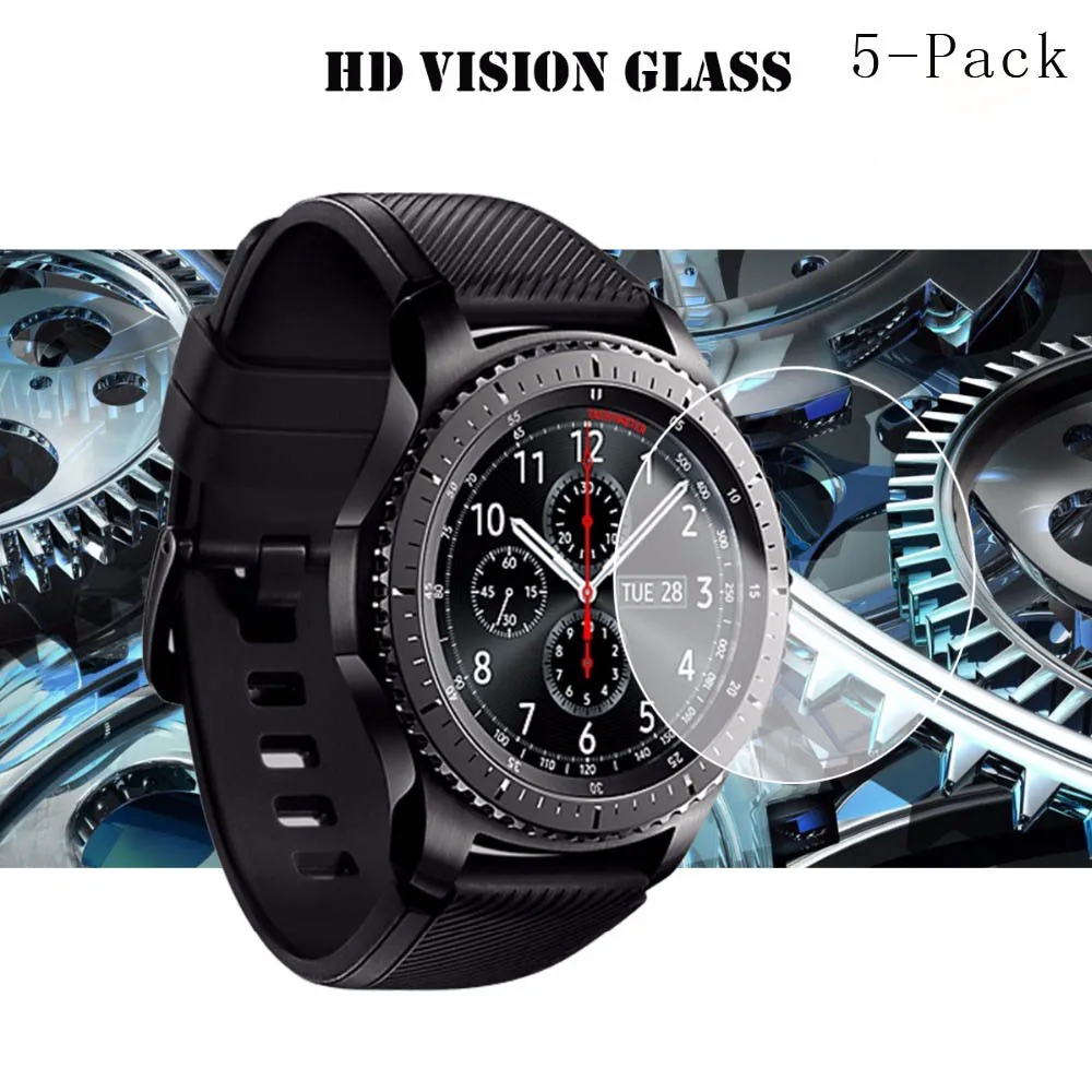 

For Samsung Gear S3 Classic Watch Tempered Glass Screen Protector Frontier LTE 2.5D Round Edge Anti-scratch