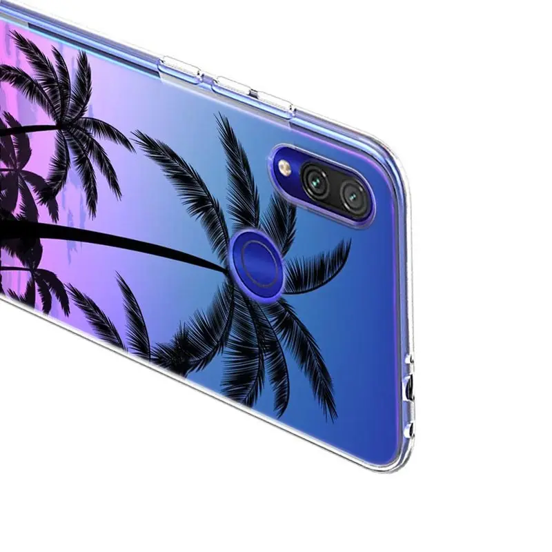 

Palm trees Summer beach sea For Xiaomi Redmi 10X 9I 9C 9A 9 GO K30 Ultra K20 8A 8 7A 7 S2 6 Pro 5G Bright Soft Phone Case