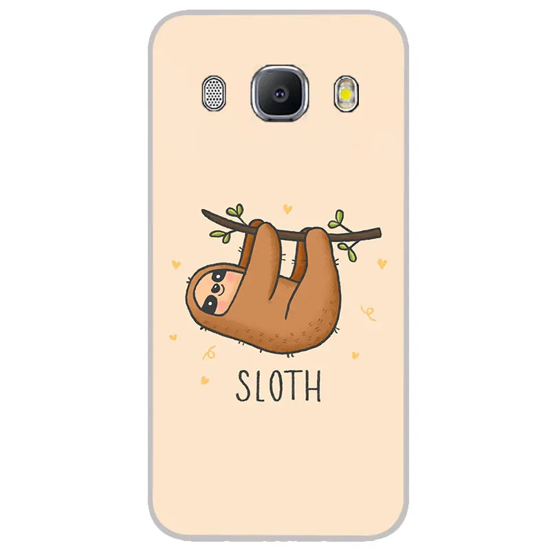 cute lazy sloth Matte Silicone Cases For Samsung galaxy J2 J4 Core J6 Plus J7 Prime Duo Max TPU Phone Case Silicon back Cover |