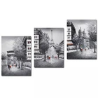 Алмазная Вышивка Белый Черный Wall Art Для Гостиная Париж 5D алмазов картина Европейский уличный вид 3 PanelsZP-4437