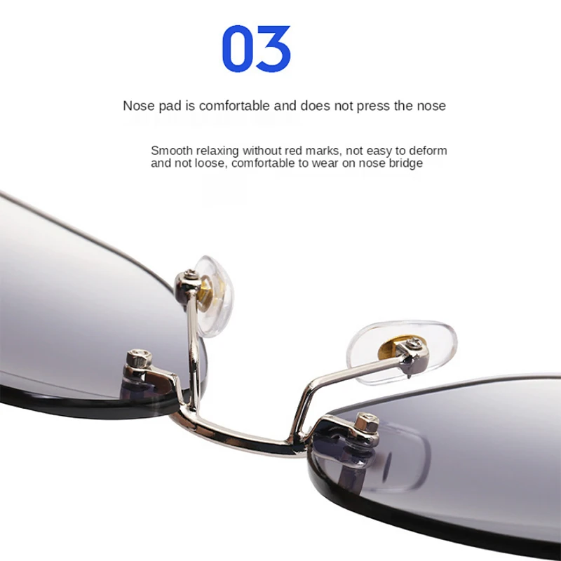 

2021 New Side Cut Style Luxury Rimless Sunglasses Women Fashion Pink Brown Vintage Glasses Moda Mujer Lentes De Sol Mujer Polar
