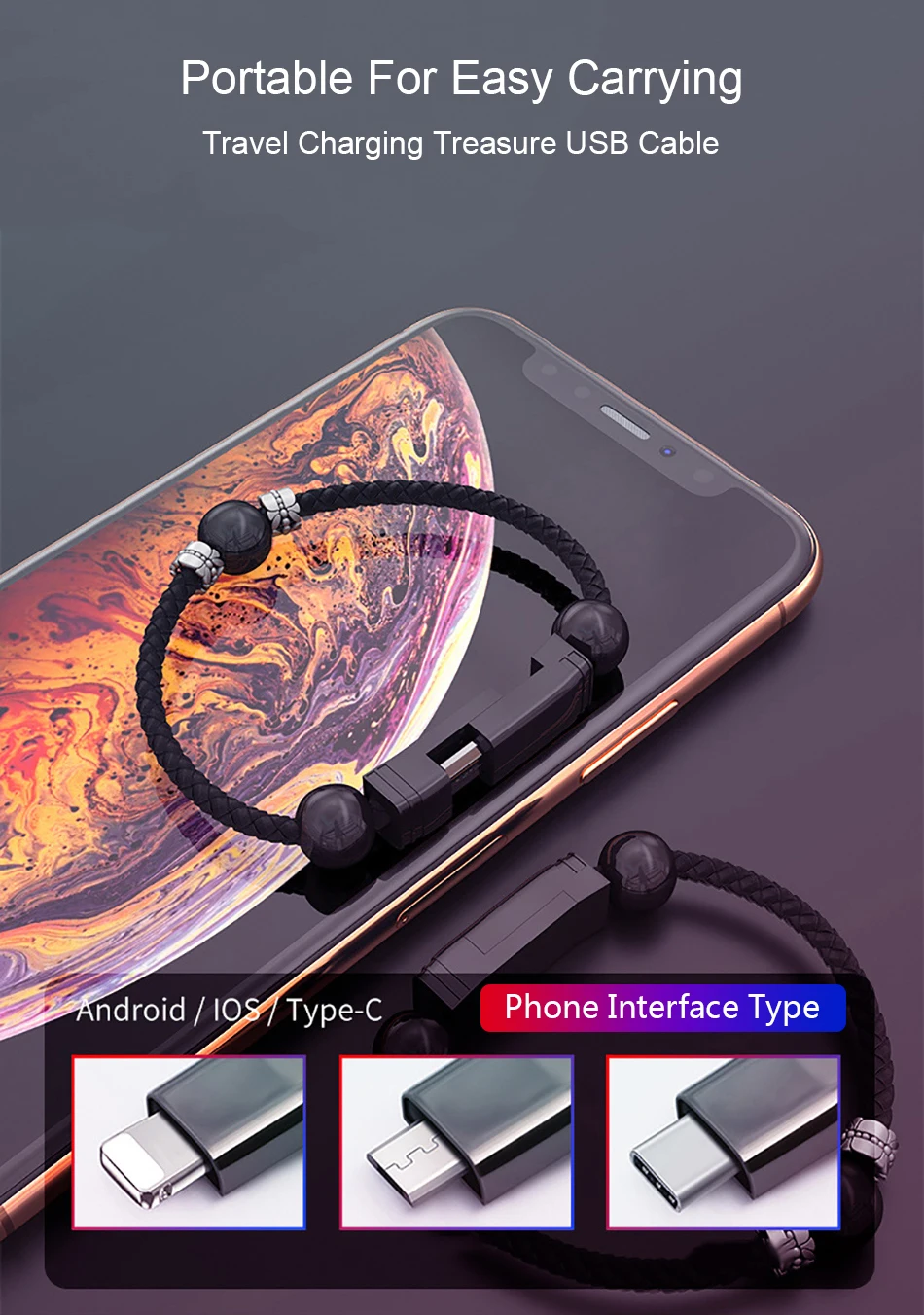 Магнитный браслет Micro USB кабель для iPhone huawei Android мобильный телефон Быстрая зарядка usb type C кабель магнитное зарядное устройство провод шнур