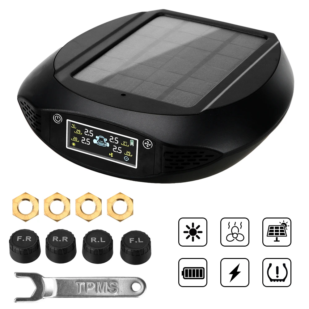 

LEEPEE Internal/External Sensors LCD Display 2 in 1 Air Purifier Car Tire Pressure Monitoring System