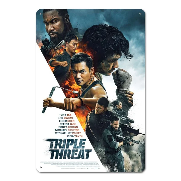 Металлический жестяной знак с тройной угрозой металлические Плакаты для дома и