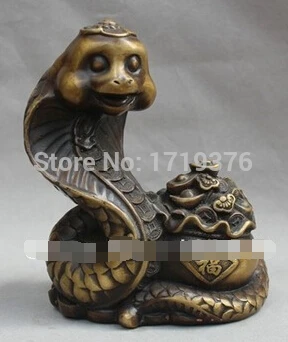 Бесплатная доставка &lt7 &quotКитайский Фэншуй Бронзовый фу богатый Зодиак Год змея