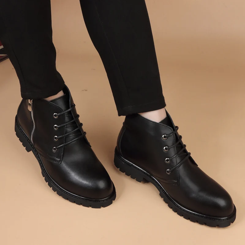 

England designer mens boots casual business wedding formal dress shoes black genuine leather boot gentleman handsome ankle botas