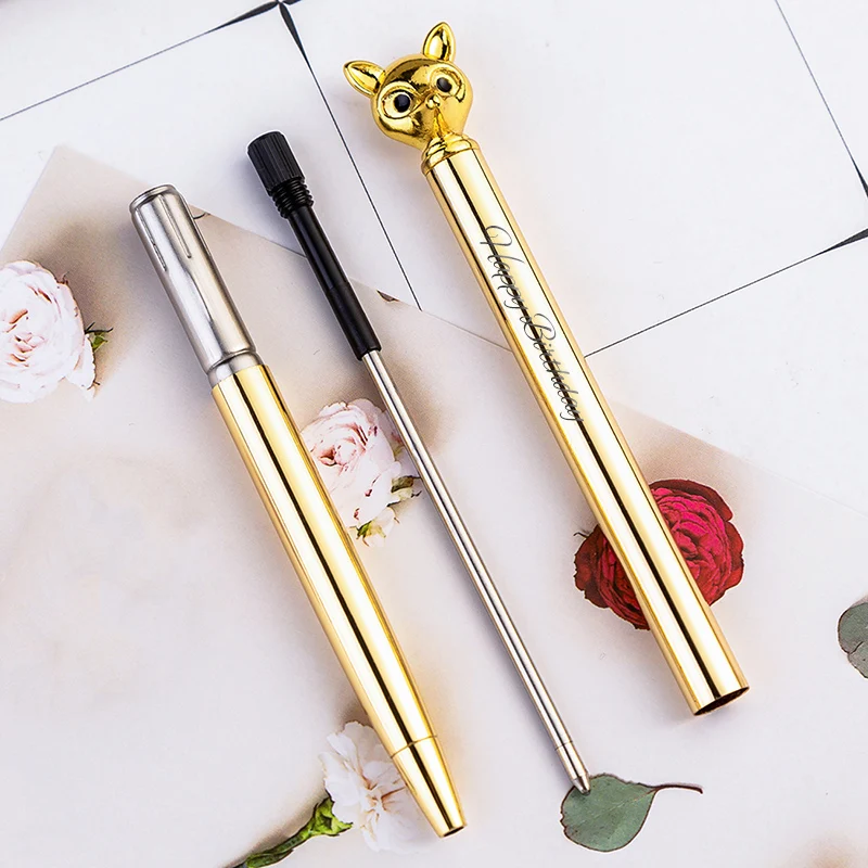 5 шт. золотые искусственные металлические канцелярские принадлежности|Шариковые
