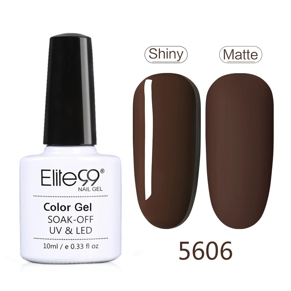 5606 Elite99 10 мл зеленый Цвет гель лак для ногтей полу Перманентный лак для ногтей УФ-гель Гибридный лак Эмаль Гель-лак - Цвет: 5606