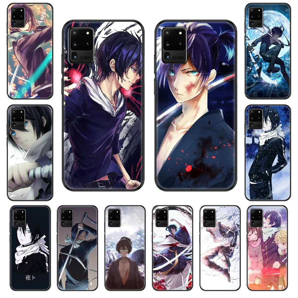 Чехол для телефона с аниме Noragami Samsung Galaxy S 3 4 5 6 7 8 9 10 E Plus Lite Edge черный 3D