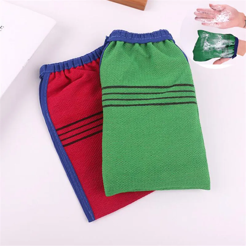 1шт Очищающая перчатка для душа и спа с двусторонним эффектом, массажная перчатка для тела, средство для отшелушивания, удаление мертвых клеток и магическое пилингование