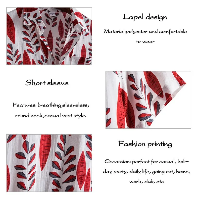 

Puimentiua Casual Printed Linen Short Sleeve Shirt Men Street 2021 Hawaii Beach Oversize Women Fashion Harujuku Shirts for Men