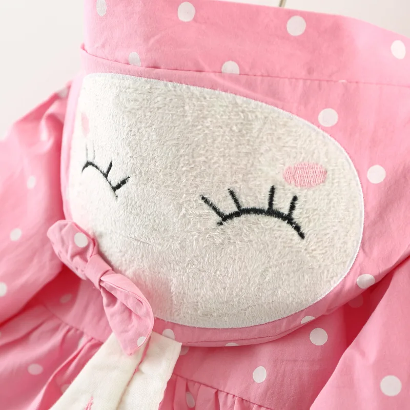 НОВЫЕ куртки для девочек детская одежда с капюшоном и заячьими ушками пальто