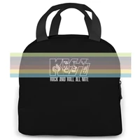 kiss rock and roll all nite style novelty kawaii black style women men portable insulated lunch bag adult