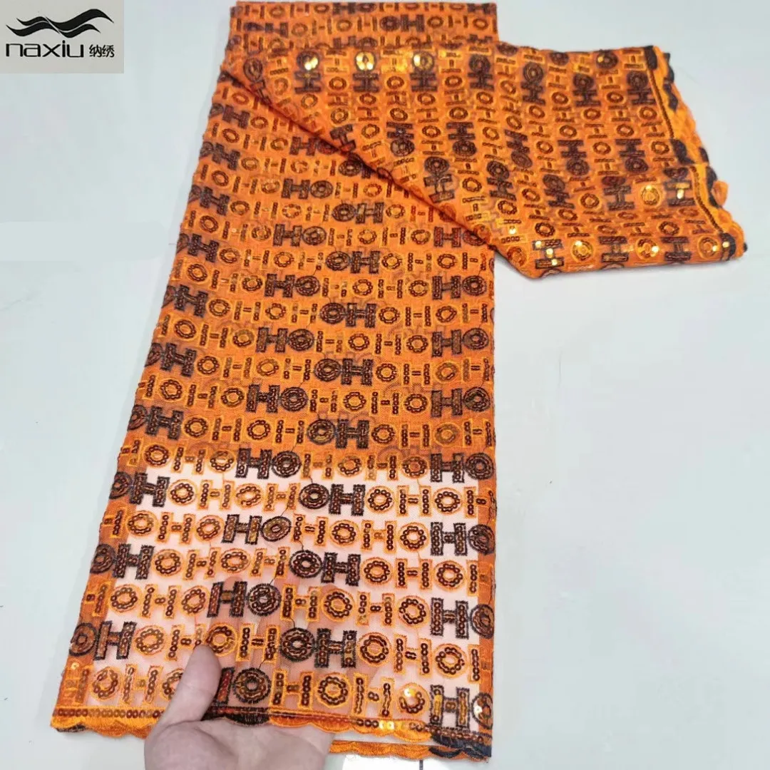 

Madison французский Тюль африканская кружевная ткань 2021 Высокое качество Блестки кружевное вышитое кружево в нигерийском стиле ткани для Ткан...