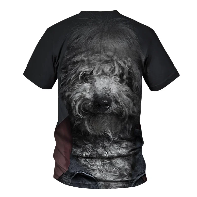 

2021 NEW Summer new men's interesting animal casual dog 3D printed tshirt men's casual street round neck short sleeve T-shirt