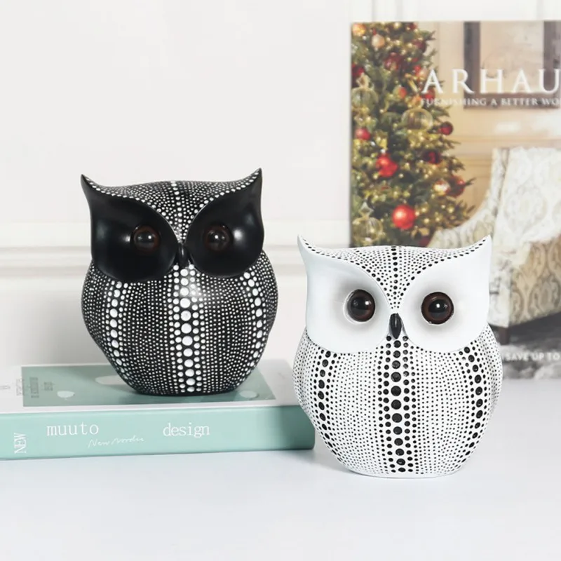 

Creative Animal Sculptures Cute Owl Sculpture Decorations Suitable For Bedroom Living Room Office Table Decoration Art Crafts