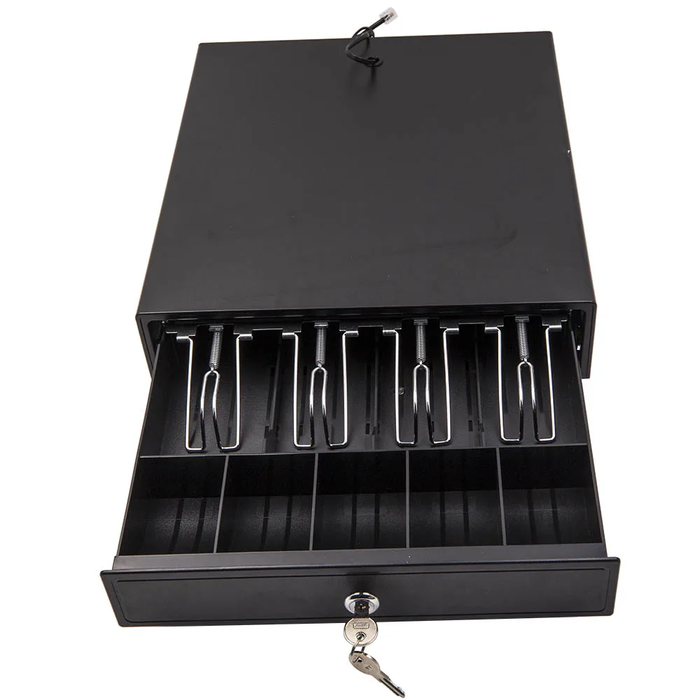 Ручной/Электронный Сверхмощный Денежный Ящик кассовый аппарат POS 4 счета 5 монет