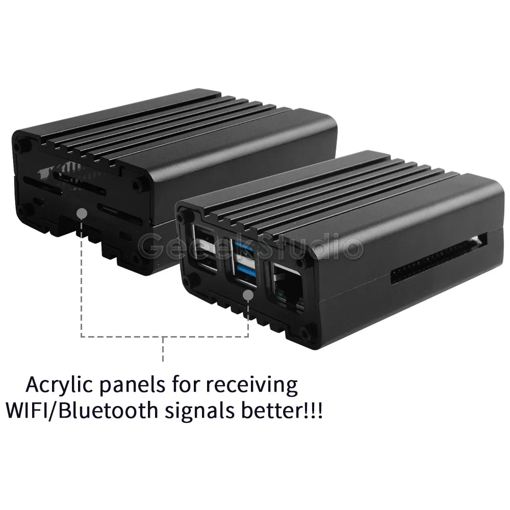 Черный чехол из алюминиевого сплава с ЧПУ кожух корпуса для Raspberry Pi 4 охлаждающий