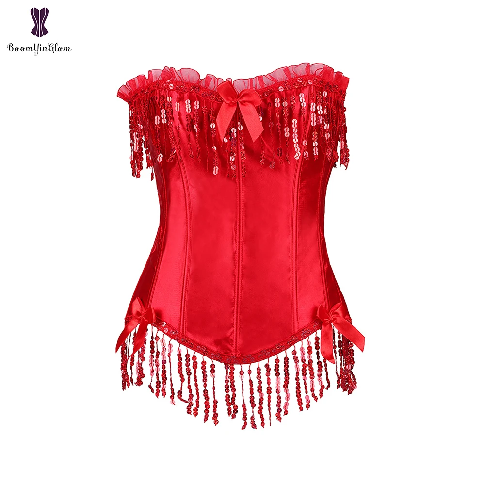 Корсет на шнуровке с кисточками атласные корсеты корсет для похудения бюстье
