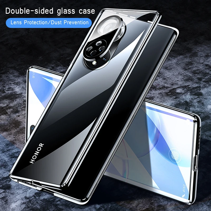

Metal Aluminium alloy Case For Huawei Honor 50 70 Pro SE Nova 9 8 X10 20 Mate 30 40 P50 P60 Protection Magnetic Adsorption Glass